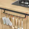 Suporte de pano de prato sem furos para porta de armário, suporte de espátula para porta de armário, toalheiro, armário espelhado de banheiro, armazenamento de toalhas de banheiro