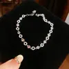 Pulseira Ajustável Exquisita Redonda de Zircônia de Metal Anel de Mão de Temperamento de Luxo Leve de Alta Qualidade Joia de Mão Versátil de Moda Personalidade