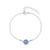 Pulsera de Plata de Ley S925 para Mujer, Joyería de Moissanita, Pulsera de Gema de Color Simulada de 1 Quilate, Accesorios de Nicho, Venta al por Mayor Transfronteriza