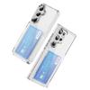 El más vendido en Japón y Corea, Funda para teléfono adecuada para Samsung S24U con tarjetero para 2 tarjetas, Soporte, Funda transparente para teléfono Apple 17P