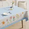Mantel Floral Fresco Impermeable a Prueba de Aceite Lavable Resistente al Calor Modelo Nuevo 2026 Mantel de Ambiente de Lujo Ligero de Gama Alta
