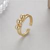 Anillo Abierto de Viento Frío Avanzado Transfronterizo para Hombres y Mujeres Anillo de Amantes de Oro Real de 14k Anillo Simple No se Desvanece Diseño de Nicho