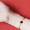 Pulseira Vermelha de Corda DIY Cinnabar Zijin Feminina Masculina Benmingnian Estudante Segurança Paz Corda de Mão Tornozeleira Pulseira Tecida à Mão