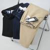 ¡Viejo Meidan! Otoño e Invierno Exterior Pequeño Triángulo Etiqueta Blanca Suelto Cónico Herramientas Pareja Forrado de vellón Moda Pantalones Casuales