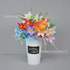 Flores de Orquídea Artificiales para Decoración del Hogar, Arreglo de Mesa, Arreglo Floral Estilo Campestre, Flores Falsas, Ramo de Orquídeas para Planta Acuática