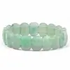 Pulsera de piedra en bruto de cristal natural pulida, pulsera ovalada facetada, pulsera de piedra energética, venta caliente transfronteriza al por mayor de fábrica