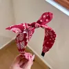 Nueva diadema de lazo vintage de cachemira, cinta para el pelo de tela ancha anudada estilo coreano, accesorio para el cabello simple para mujer