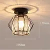 Luminária de Teto de Cristal Transfronteiriça, Redonda e Quadrada, Luminária de Corredor Estilo Americano de Luxo Leve, Simples Entrada de Hall de Entrada de Ferro Cristal