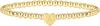 Pulsera de moda para mujer de oro con amor, 26 letras, pulsera de cuentas de oro de 14K, iniciales en forma de corazón, accesorios de joyería elásticos