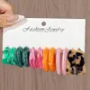 Pendientes de Silicona de Resina Estilo Otoño e Invierno 2025 Pendientes con Estampado de Leopardo en Forma de C Pendientes Versátiles Dulces y Frescos Estilo Coreano Ins