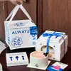 Caja Desechable para Pastel de Cumpleaños Cuadrada de 46 pulgadas Caja de Empaque para Hornear Bolsa Aislante para Llevar Cubiertos Plato Vajilla