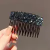Pente Clipe de Cabelo Exquisito com Diamantes Brilhantes para Mulheres 2026 Novo Estilo Clipe de Cabelo para Franja Lateral da Testa Pente de Cabelo Grampo de Cabelo Acessório de Cabelo