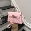Verão 2026 Nova Tendência Estilo Relaxado Fashionável Cor Sólida Bolsa de Mão Estilosa Alto Valor Ombro Único Transversal Pequena Quadrada