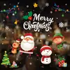 Pegatinas Navideñas 2027 de Electrostática Nuevas Efecto 3D Papá Noel Renos Muñeco de Nieve Pegatinas para Ventana Pegatinas de PVC