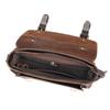 Bolso Cruzado para Hombre de Cuero Crazy Horse Bolso de Hombro Horizontal Retro de Gran Capacidad Bolso Multifuncional Simple Bolso Mensajero