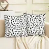 Nuevo modelo transfronterizo: Funda de almohada con estampado de leopardo beige, negro y marrón, cojín suave de felpa corta para sofá, decoración de estampado de leopardo para ventanales