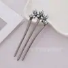 Nuevo y Elegante Pasador de Pelo con Cuentas de Estilo Chino Tradicional, Peine de Tres Púas para Uso Diario con Qipao y Hanfu, Nuevo Pasador de Pelo Estilo Chino