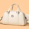 2025 Nova Bolsa Transversal de Ombro para Mulheres de Meia-Idade Bolsa Pequena Única de Couro Macio para Mulheres Atacado Transfronteiriço Dropshipping