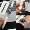 Correa de Reloj Adecuada para Xiaomi Mi Band 11 Flor de Iris Incrustada con Diamantes 8/9Nfc Correa de Muñeca de Cuero Moderna y Versátil para Niñas