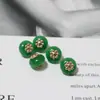Botón de Flor de Perla Plana de Imitación de Jade de Resina, Botón Tradicional Chino Estilo Hanfu Qipao, Decoración de Chaleco de Traje Tang, Botón de Camisa