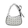 Bolso de lunares, bolso de mujer, nuevo estilo 2026, bolso fresco y chic para el hombro, bolso tote dulce y plisado, bolso de hombro único y elegante para mujer