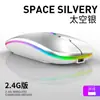 Ratón Óptico Inalámbrico para Laptop Colorido Luminoso Neutro Soporte Ratón de Punto Inalámbrico Plus Bluetooth Doble Modo