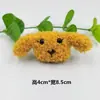 Broche de Cabeza de Animal Suave Lindo Cachorro Peluche de Dibujos Animados Oso Peluche Accesorios para Mochila de Estudiante Accesorios para Sombreros de Zapatos Muñeca Accesorios