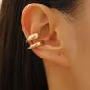 Clips de Oreja Retro Europeos y Americanos, Simples y Versátiles, Estilo Frío, Clips Compactos para Hueso de la Oreja, Sin Perforaciones, Aretes de Mujer, Clips de Oreja Indoloros