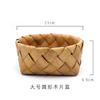 Cesta de almacenamiento tejida con virutas de madera hecha a mano para cocina, comida, fruta, picnic, portátil, para verduras, cesta pequeña, cesta para acampar