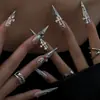 Accesorios para Uñas con Cruz de Encaje Retro Transfronterizos Decoraciones Oscuras para Uñas con Cruz de Metal y Pedrería Accesorios para Uñas