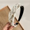 Diadema tejida con giro de verano con dientes, antideslizante, anti-deslizamiento, nuevo estilo 2024, accesorio para el cabello con horquillas que combinan con todo.