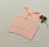 Camisola de Punto de Terciopelo de Visón de Alta Gama con Cruz de Chica Dulce Francesa 2025 Chaleco de Punto Interior para Mujer Otoño e Invierno