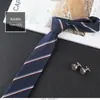 Corbata para Hombre de Negocios 7cm Vestir Poliéster Rayada Corbata para Hombre Coreana Casual Profesional Trabajo Mancha Suministro Directo