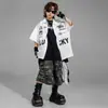 Ropa de Performance Hip-Hop para Niños, Trajes de Manga Corta Estilo Hip-Hop para Niños, Ropa Moderna HipHop Hip-Hop Genial y Atractiva para Niñas, Verano para Niños