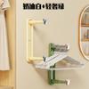 Estante de Almacenamiento para Colgadores de Ropa Balcón Estante Ajustable Ahorrador de Espacio Colgante de Pared Sin Perforaciones Estante de Almacenamiento Gancho Colgador para Secar Ropa