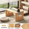 Mesa Pequeña Plegable para Ventanas de Mirador, Mesa Tatami para el Hogar, Mesa de Té de Madera No Maciza, Mesa de Té Estilo Chino, Mesa de Comedor para Repisa de Ventana