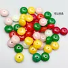 Cuentas Semitransparentes con Patrón de Agujero Único de 1 cm del Fabricante, Cuentas Planas Redondas Semiacabadas de Jade Imitación, Cuentas Perforadas Hechas a Mano para Manualidades