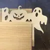 Nuevas puertas y ventanas de madera para dormitorio, decoración del hogar transfronteriza para sala de estar 2026, madera decorativa de calabaza de Halloween