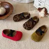 Zapatos Mary Jane para Niñas, Nuevos Zapatos Planos de Cuero de Otoño, Zapatos Individuales para Niños, Zapatos Slip-On Suaves Estilo Retro Francés de Princesa