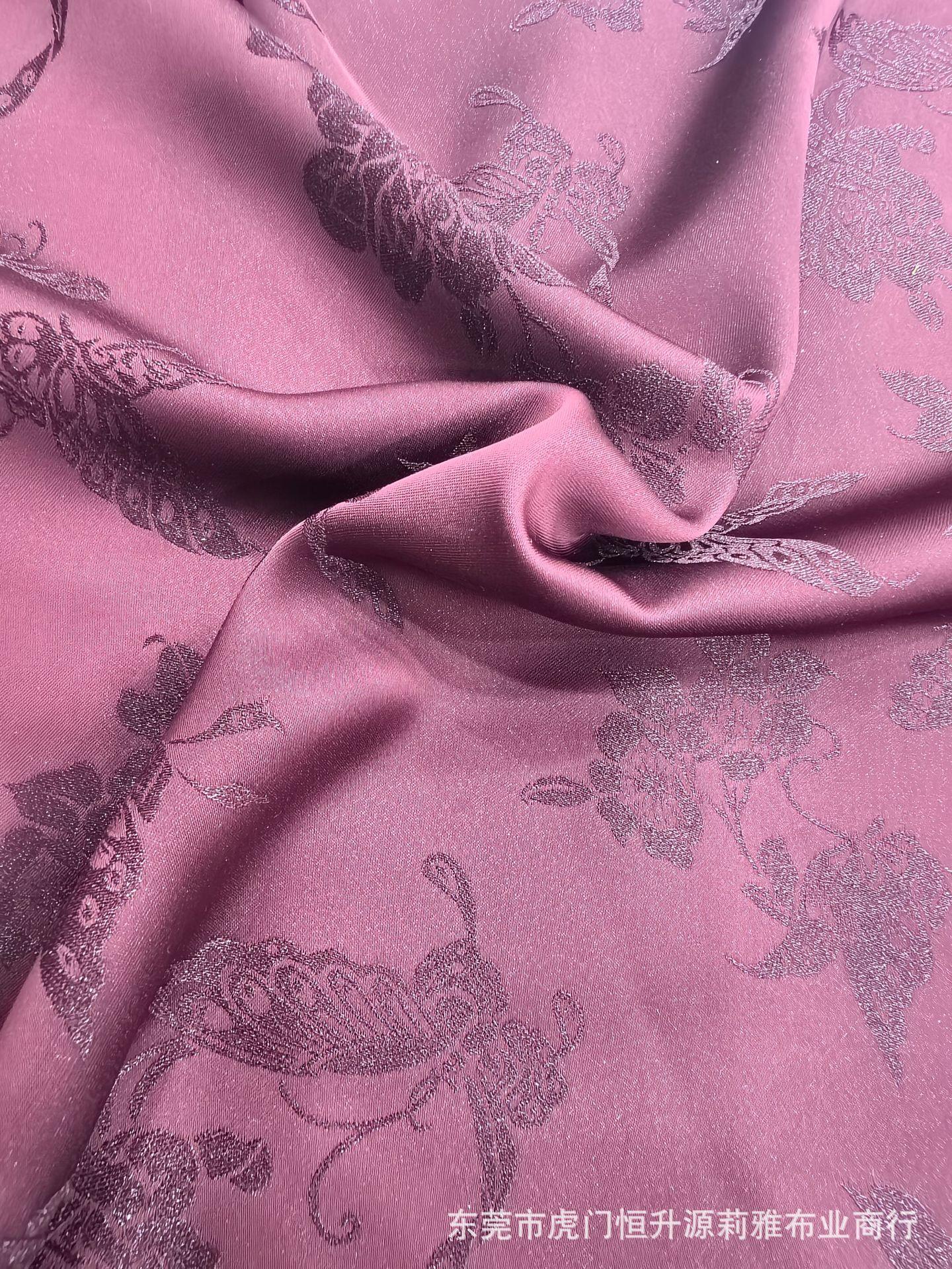 新款钻石丝提花面料 亮丝蝴蝶提花布 潮流国风旗袍连