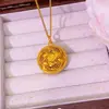 Colgante de Moneda de Cobre Carpa Dorada de Arena Vietnamita con un Sentido de Lujo, Brújula de los Ocho Tesoros Colgante de Collar para Mujer Que No Se Desvanece Fácilmente
