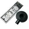 Ralo de Piso Longo Aço Inoxidável 304 Transfronteiriço, Espessado, Varanda de Luxo Leve, Banheiro Estilo Americano, Ralo de Piso Longo Anti-Odor para Máquina de Lavar