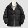 Marca de moda transfronteriza, abrigo de algodón nuevo para otoño e invierno, corte holgado, cuello alto, chaqueta acolchada de estilo retro americano, abrigo de algodón para parejas