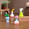 Micro Paisaje Creativo Arreglo Floral Hecho a Mano Arte Florero Casa de Muñecas Decoración DIY Accesorios Mini Adornos de Resina