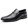 Zapatos de Vestir de Cuero para Hombre, Patrón de Cocodrilo, Talla Grande, Zapatos para Ir a la Oficina, Comercio Transfronterizo, Zapatos de Cuero para Hombre de Punta, Talla 48