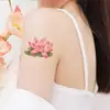 Artículo Popular Transfronterizo con un Toque de Lujo, Fresco y Sencillo Estilo Ins Retro Pegatina de Tatuaje Temporal de Loto para Brazo