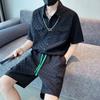 Traje deportivo de ocio de verano para hombre marca de moda ruffian guapo estilista de moda camisa de manga corta ropa de hombre con un conjunto guapo