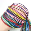 50 Piezas de Collar Trenzado Colorido Transfronterizo Cordón de Cuero Accesorios para Joyería Hecha a Mano DIY Lanyard Pulsera con Colgante Vintage de 1.5 mm