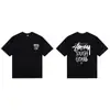 Camiseta de Manga Corta Stus de Alta Calidad Transfronteriza Letra Correcta Pesada Versión Alta Marca de Moda Americana Pareja Hombres y Mujeres