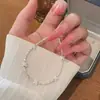 Pulsera de Mariposa de Plata Rota para Mujer, Diseño de Nicho, Sencilla y de Alta Gama con Perlas, Exquisita y Súper Brillante, Dulce Regalo de Cumpleaños para Mejor Amiga
